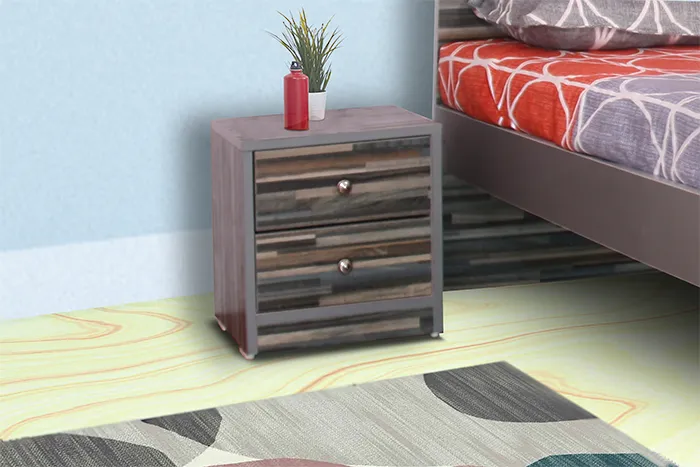 TR Itzel Bed Side Table Grey